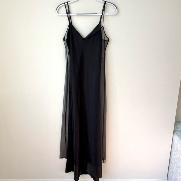 Betsey Johnson Dresses & Skirts - Vintage 90s Betsey Johnson Layered Mesh Overlay Maxi Slip Dress Black